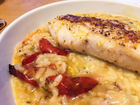 Pan-Fried Cod with Lemon Risotto